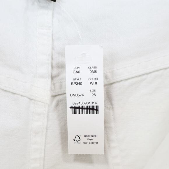 J.Crew Relaxed Denim Short Raw Hem White Denim Size 28 NWT - Picture 4 of 11